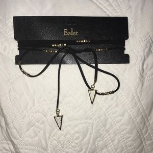 Black Choker w/ Gold & Marble accents